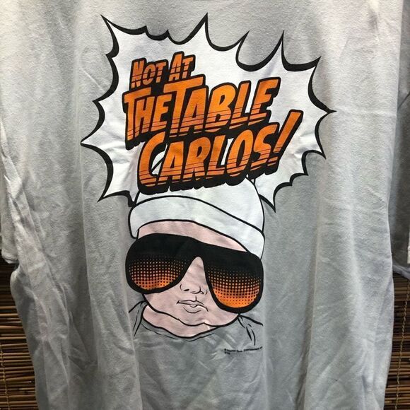 The Hangover Adult XL T-Shirt Beige Not At The Table Carlos M & O Knits - Picture 4 of 4